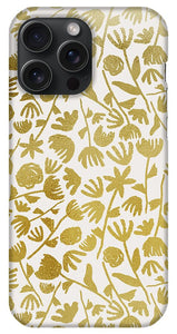 Gold Ink Floral Pattern - Phone Case