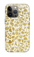 Load image into Gallery viewer, Gold Ink Floral Pattern - Phone Case