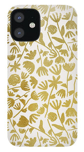 Gold Ink Floral Pattern - Phone Case