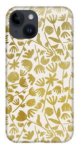 Gold Ink Floral Pattern - Phone Case