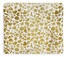 Load image into Gallery viewer, Gold Ink Floral Pattern - Blanket