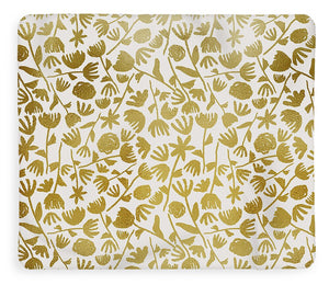 Gold Ink Floral Pattern - Blanket