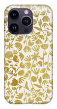 Load image into Gallery viewer, Gold Ink Floral Pattern - Phone Case