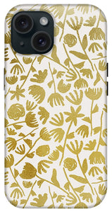 Gold Ink Floral Pattern - Phone Case