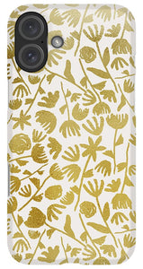 Gold Ink Floral Pattern - Phone Case