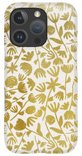 Load image into Gallery viewer, Gold Ink Floral Pattern - Phone Case