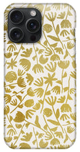 Load image into Gallery viewer, Gold Ink Floral Pattern - Phone Case