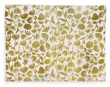 Load image into Gallery viewer, Gold Ink Floral Pattern - Blanket