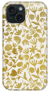 Gold Ink Floral Pattern - Phone Case