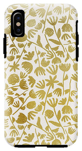 Gold Ink Floral Pattern - Phone Case
