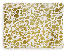 Load image into Gallery viewer, Gold Ink Floral Pattern - Blanket