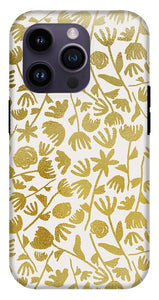 Gold Ink Floral Pattern - Phone Case