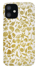 Load image into Gallery viewer, Gold Ink Floral Pattern - Phone Case