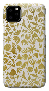 Gold Ink Floral Pattern - Phone Case