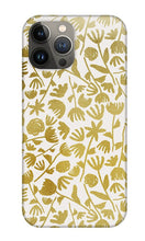 Load image into Gallery viewer, Gold Ink Floral Pattern - Phone Case