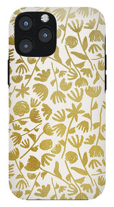 Gold Ink Floral Pattern - Phone Case