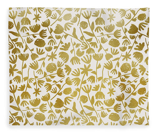 Gold Ink Floral Pattern - Blanket