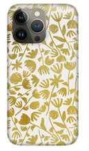 Load image into Gallery viewer, Gold Ink Floral Pattern - Phone Case