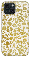 Load image into Gallery viewer, Gold Ink Floral Pattern - Phone Case
