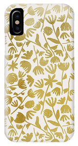 Gold Ink Floral Pattern - Phone Case