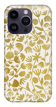 Load image into Gallery viewer, Gold Ink Floral Pattern - Phone Case
