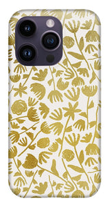 Gold Ink Floral Pattern - Phone Case