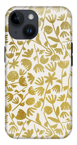 Gold Ink Floral Pattern - Phone Case