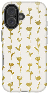 Gold Ink Flower Pattern - Phone Case