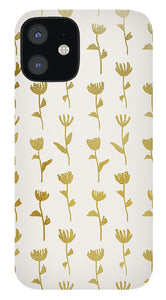 Gold Ink Flower Pattern - Phone Case