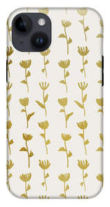 Gold Ink Flower Pattern - Phone Case