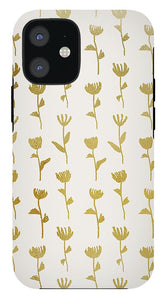 Gold Ink Flower Pattern - Phone Case