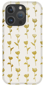 Gold Ink Flower Pattern - Phone Case