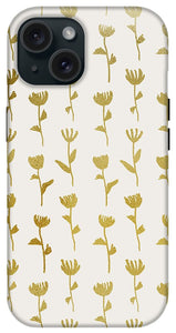 Gold Ink Flower Pattern - Phone Case