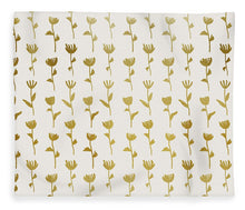 Load image into Gallery viewer, Gold Ink Flower Pattern - Blanket