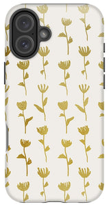 Gold Ink Flower Pattern - Phone Case