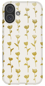 Gold Ink Flower Pattern - Phone Case