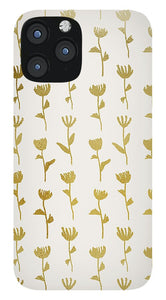 Gold Ink Flower Pattern - Phone Case