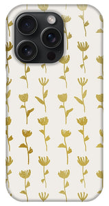 Gold Ink Flower Pattern - Phone Case