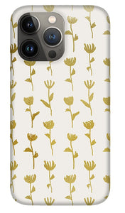 Gold Ink Flower Pattern - Phone Case