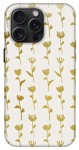 Gold Ink Flower Pattern - Phone Case