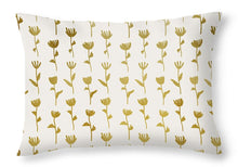 Load image into Gallery viewer, Gold Ink Flower Pattern - Throw Pillow