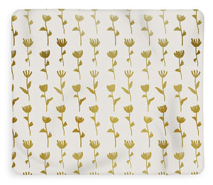 Gold Ink Flower Pattern - Blanket