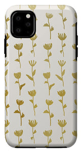 Gold Ink Flower Pattern - Phone Case