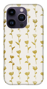 Gold Ink Flower Pattern - Phone Case