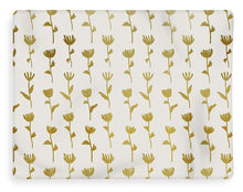 Load image into Gallery viewer, Gold Ink Flower Pattern - Blanket
