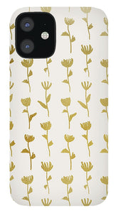 Gold Ink Flower Pattern - Phone Case