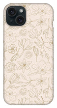 Load image into Gallery viewer, Gold Magnolia Pattern - Phone Case