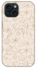 Load image into Gallery viewer, Gold Magnolia Pattern - Phone Case