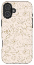 Load image into Gallery viewer, Gold Magnolia Pattern - Phone Case