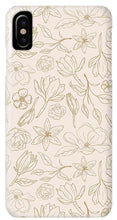 Load image into Gallery viewer, Gold Magnolia Pattern - Phone Case